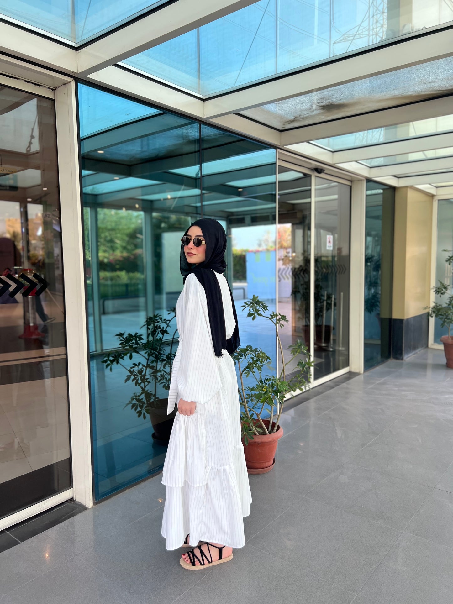 Farida dress in white