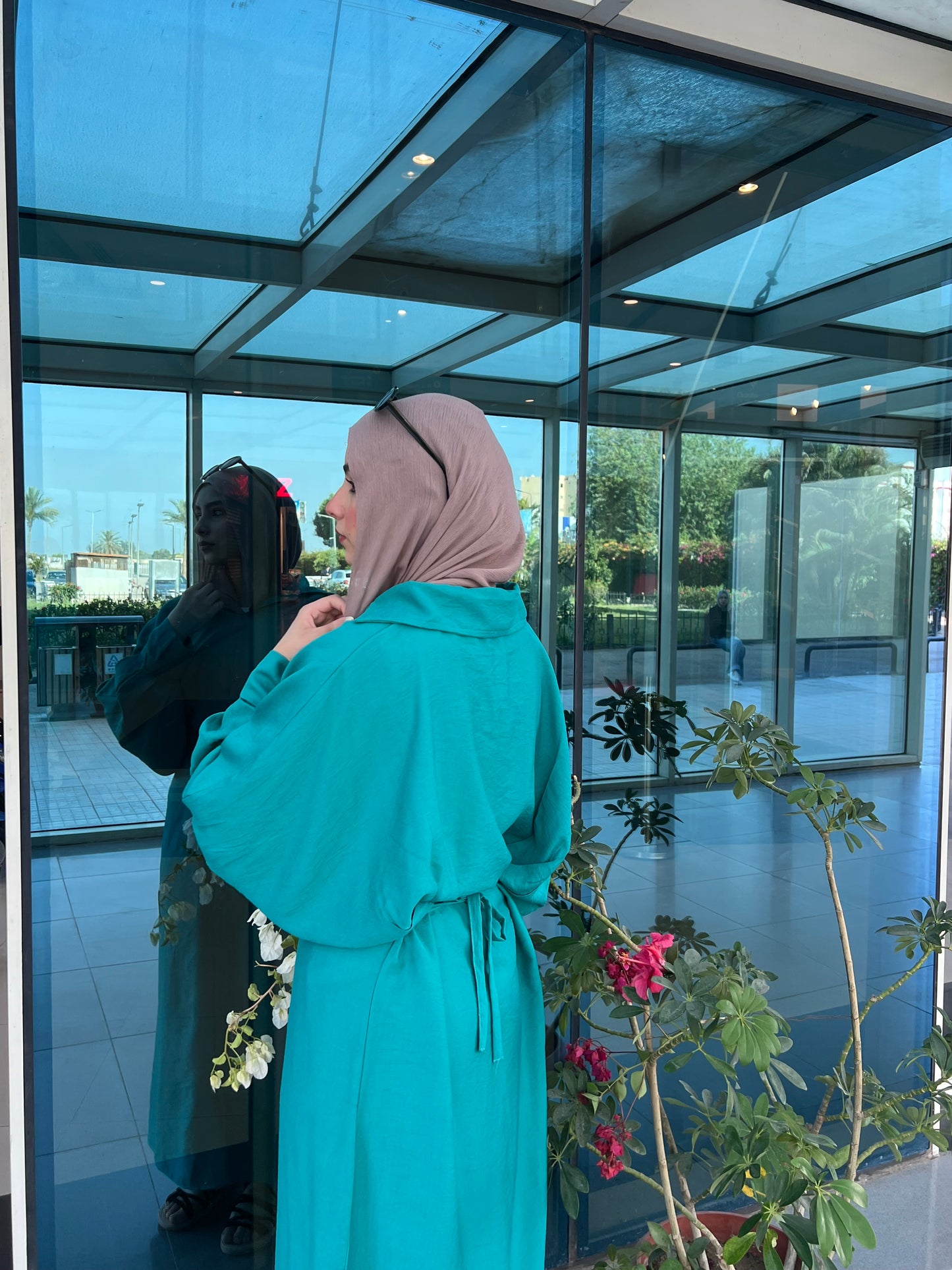Alma dress in turquoise