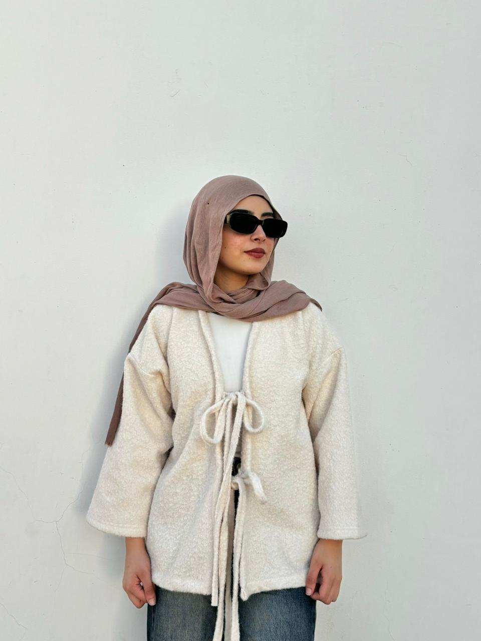 Bella Bow Cardigan - Off White