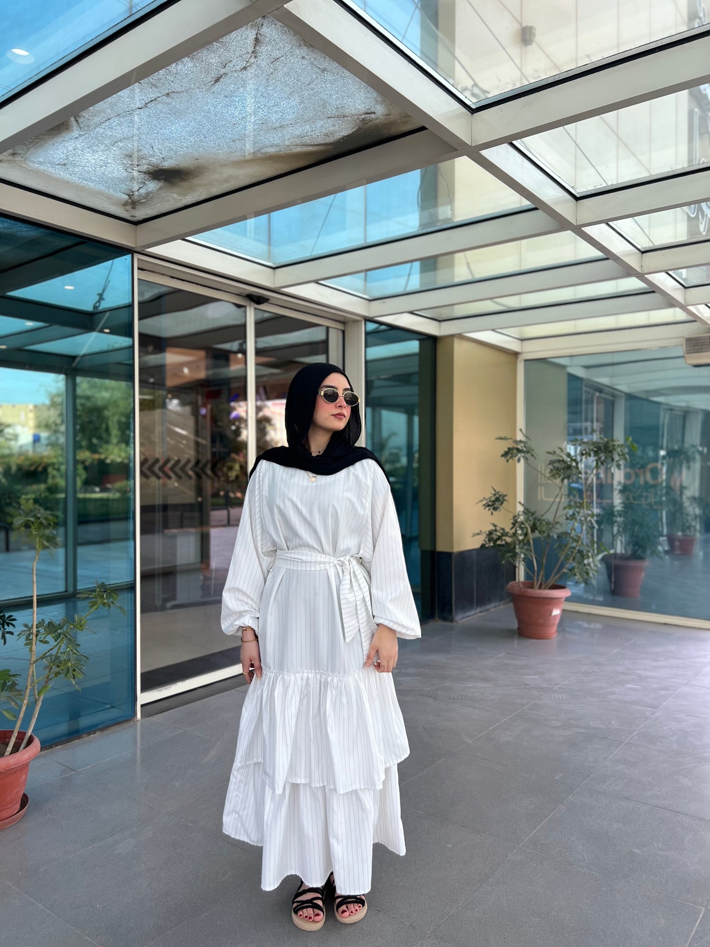 Farida dress in white
