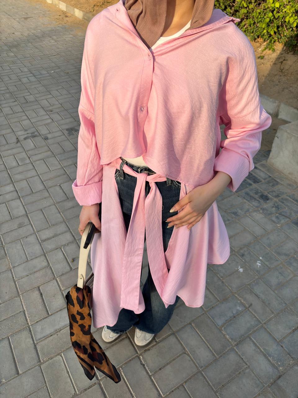 Chill wrap shirt in pink