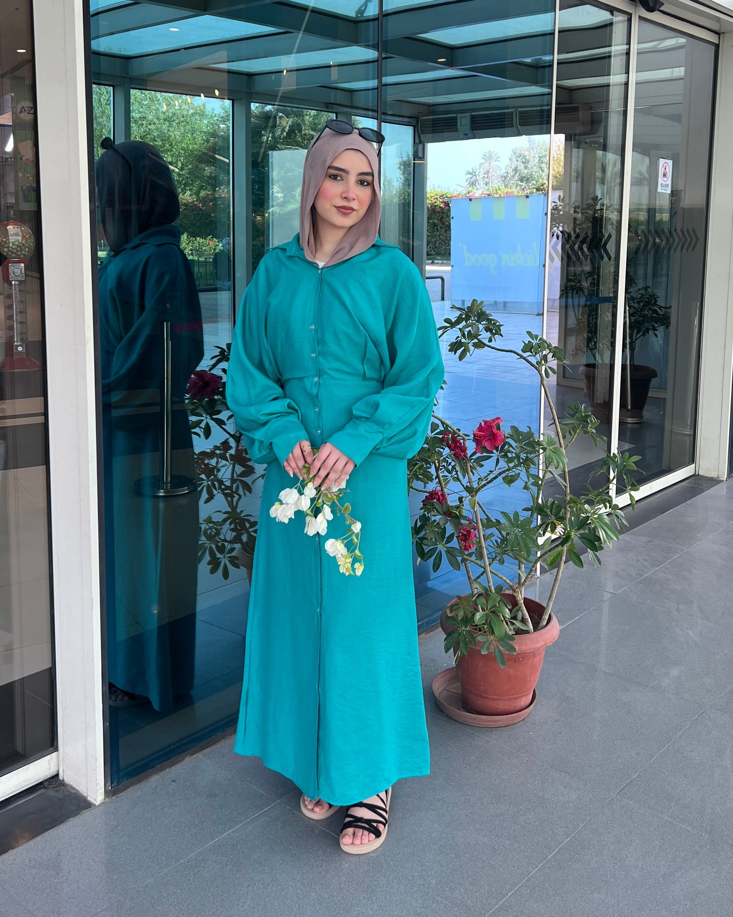 Alma dress in turquoise