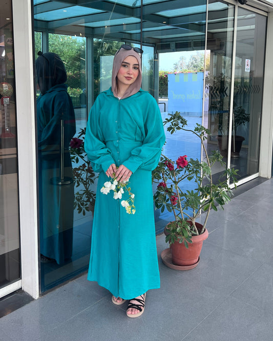 Alma dress in turquoise