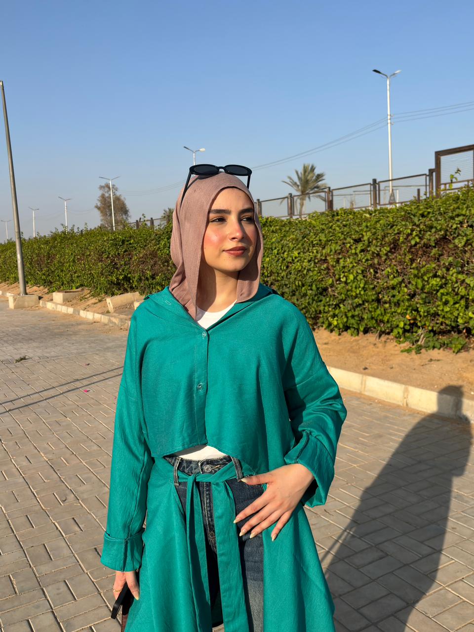Chill wrap shirt in turquoise
