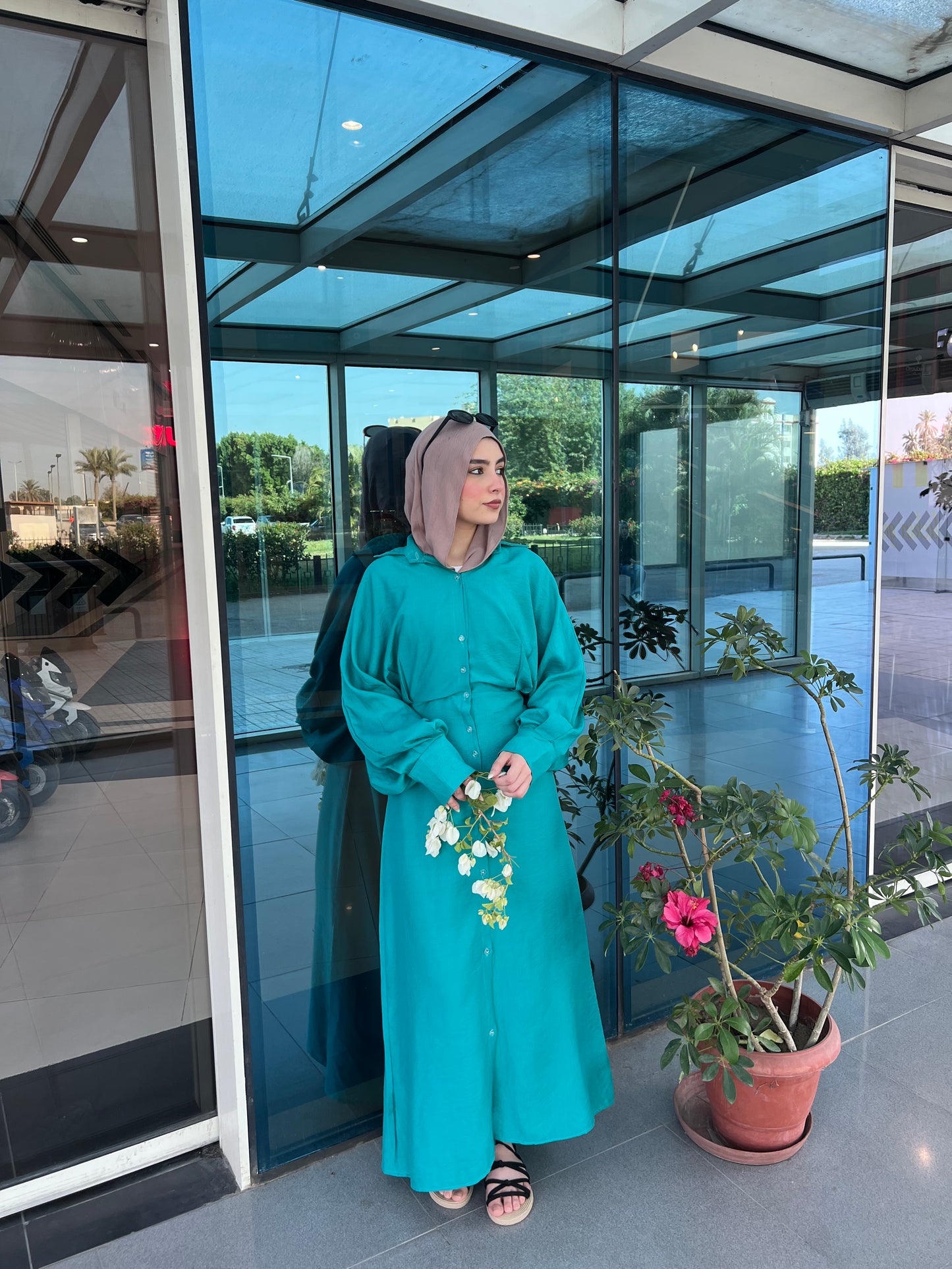 Alma dress in turquoise