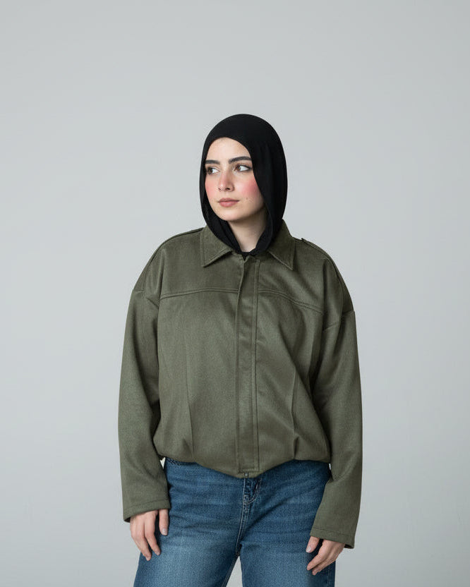 Lil Suede Jacket - Olive