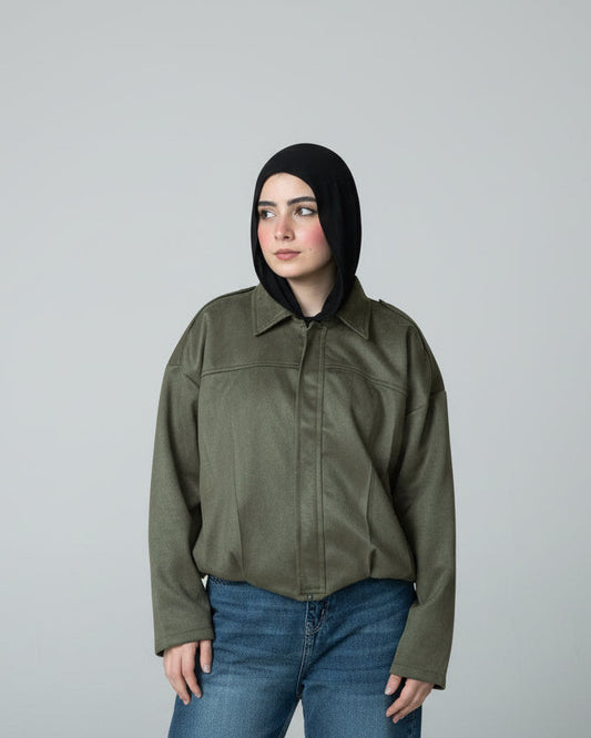 Lil Suede Jacket - Olive
