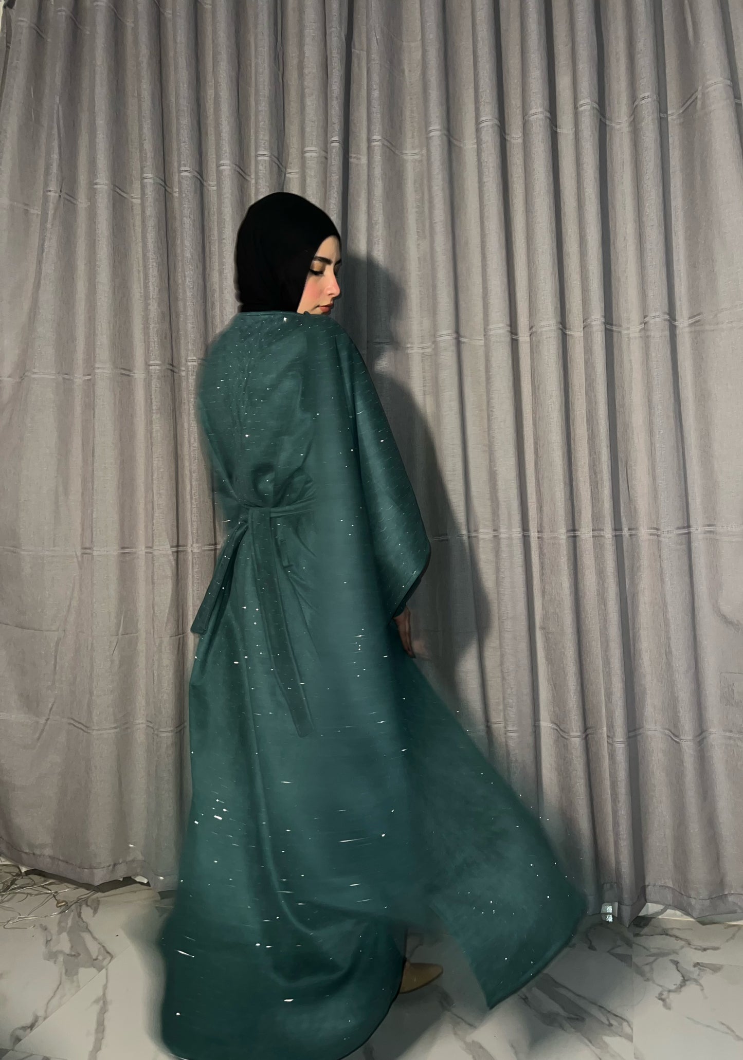 Shimmer Veil Cardigan - Green
