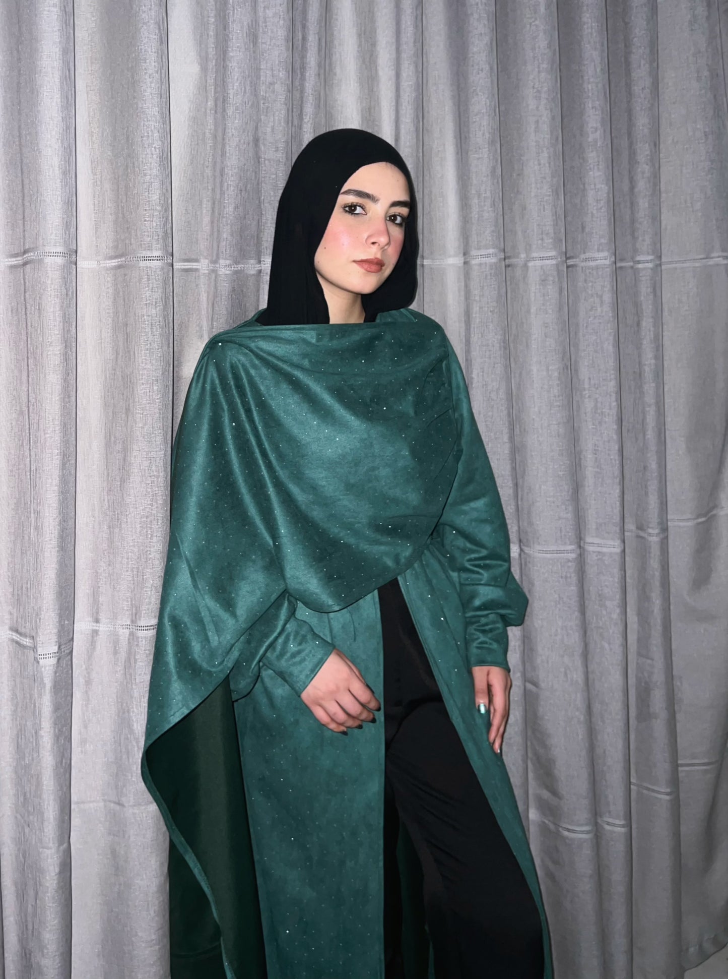 Shimmer Veil Cardigan - Green