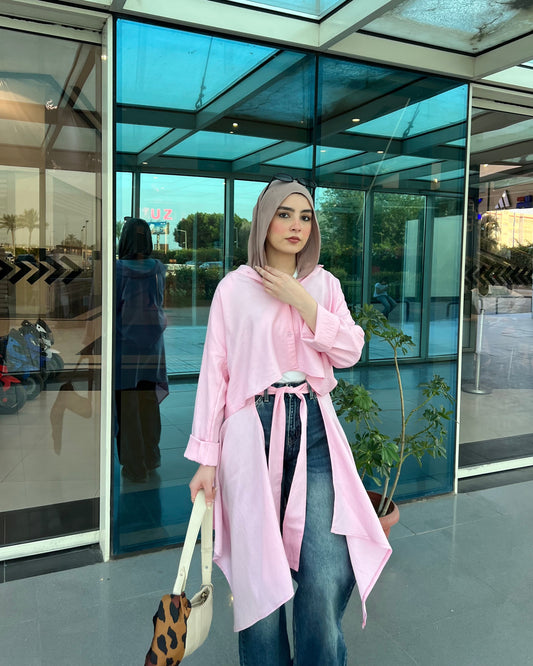 Chill wrap shirt in pink