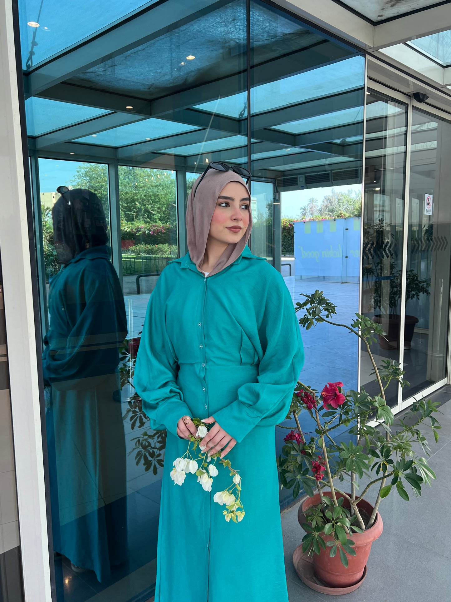 Alma dress in turquoise
