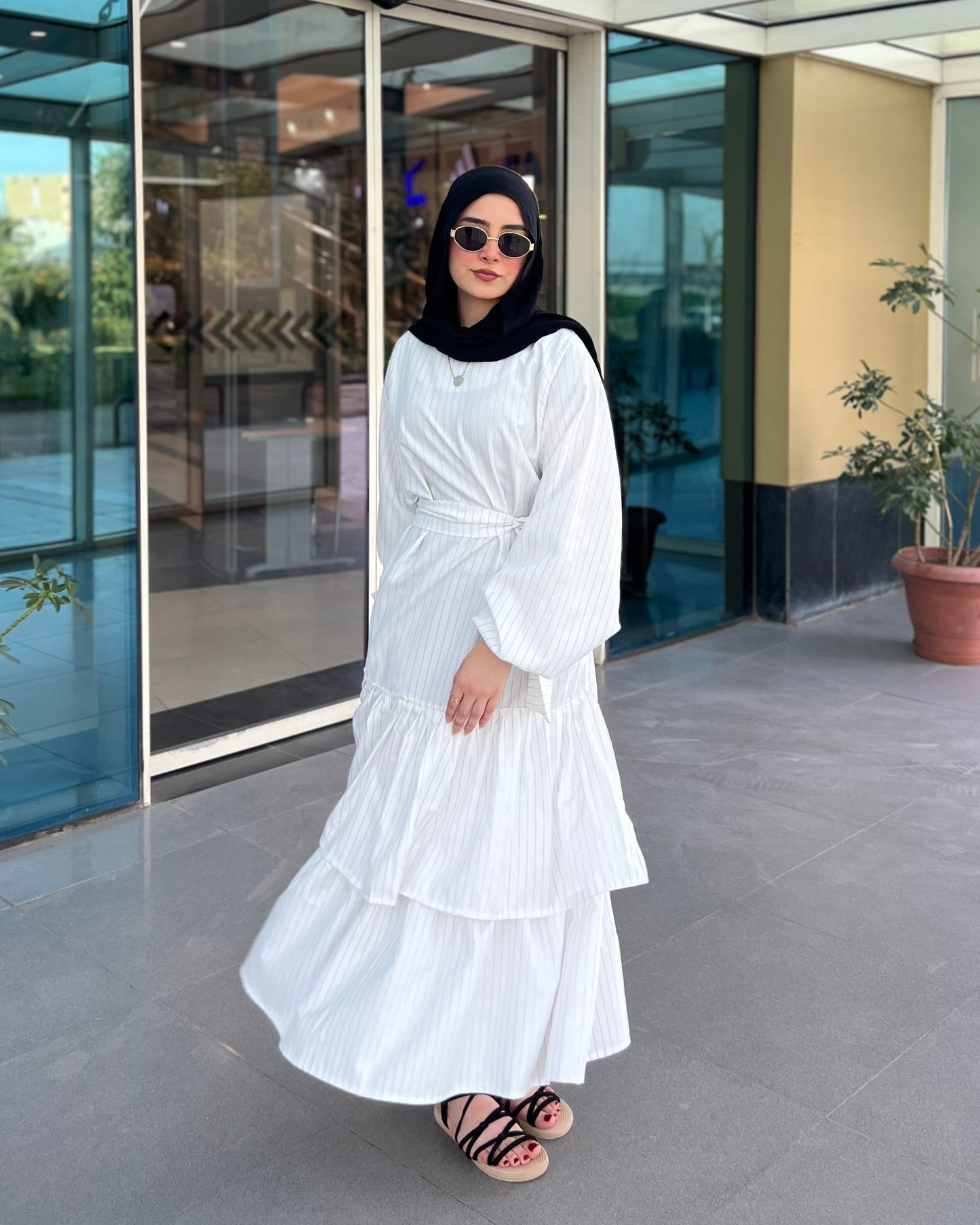 Farida dress in white