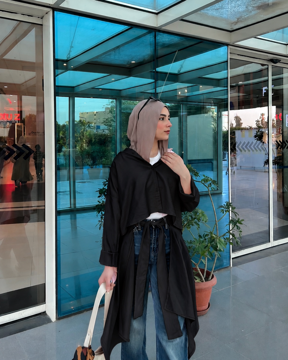 Chill wrap shirt in Black