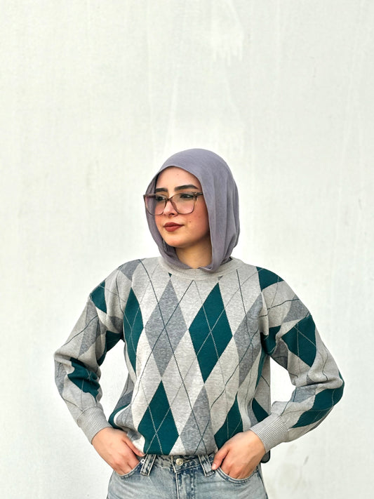 College Girl Sweater - Gray