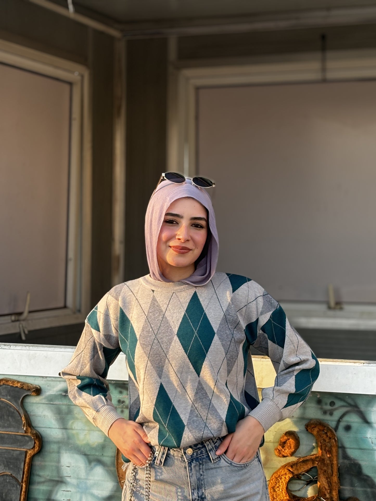 College Girl Sweater - Gray