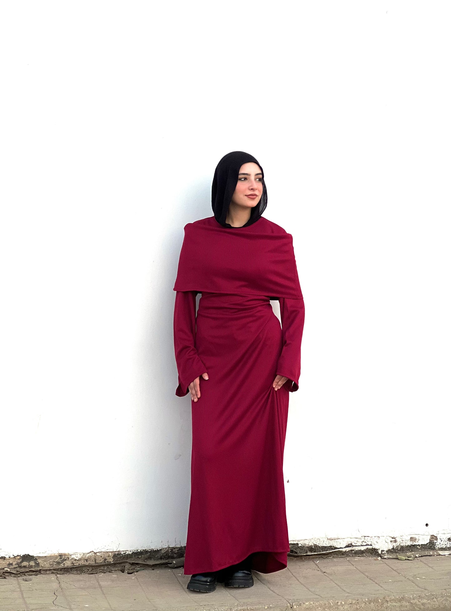 Naya Winter Edition Dress - Burgundy