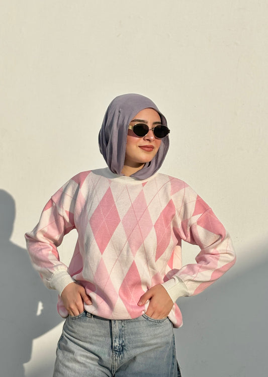 College Girl Sweater - Pink