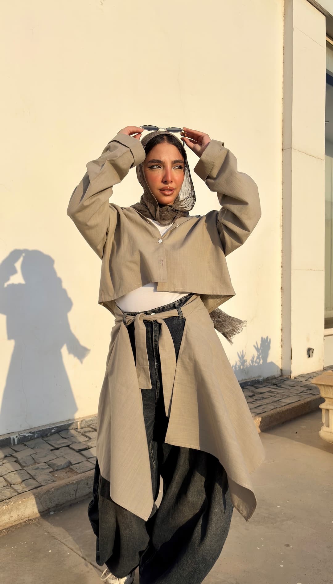 Chill wrap shirt in beige