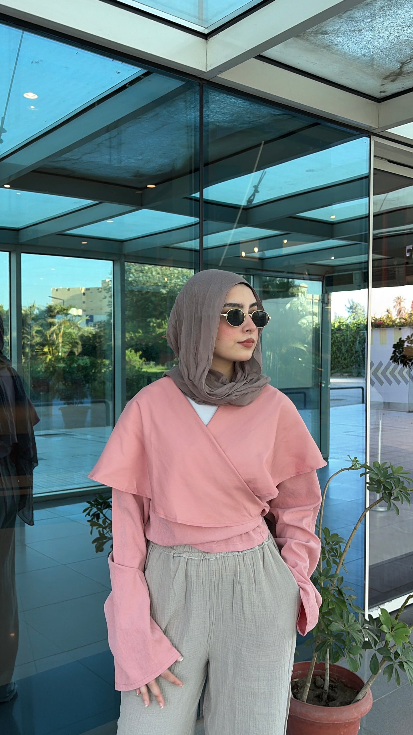 Blush Wrap Top