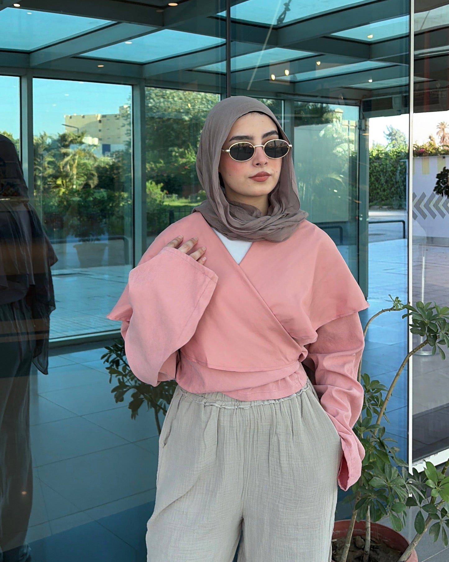 Blush Wrap Top