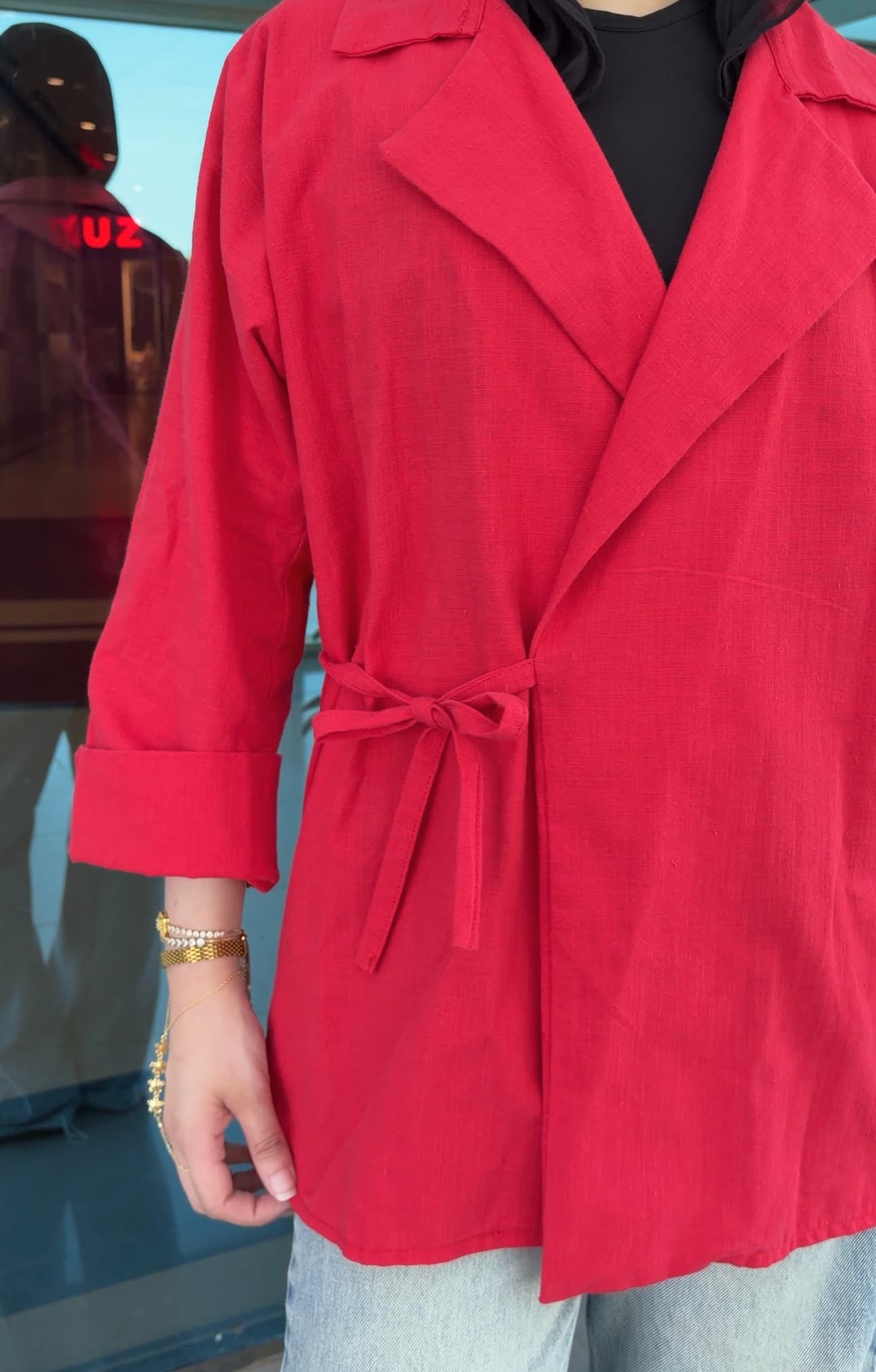 Muse Blazer in Red