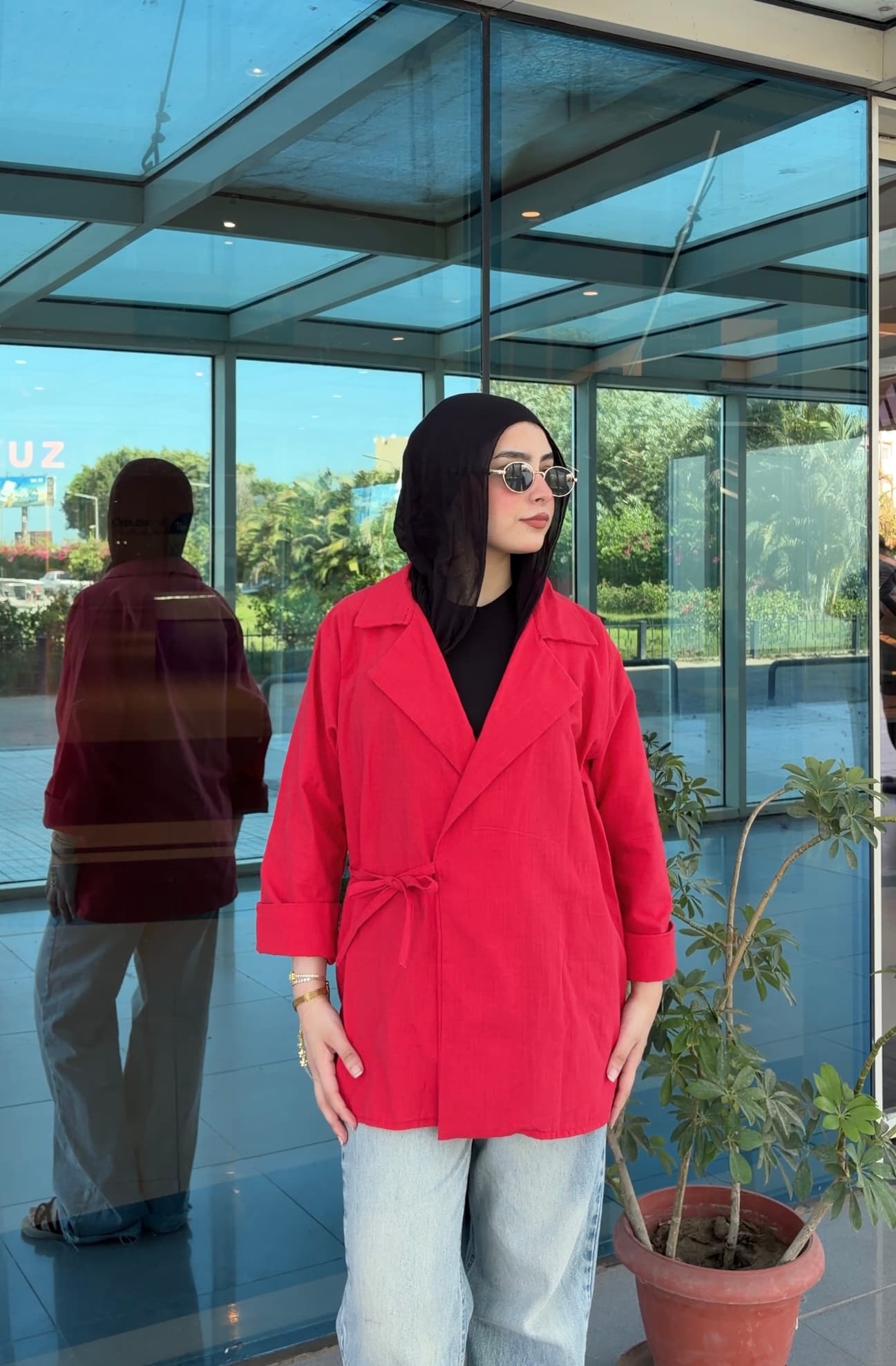 Muse Blazer in Red